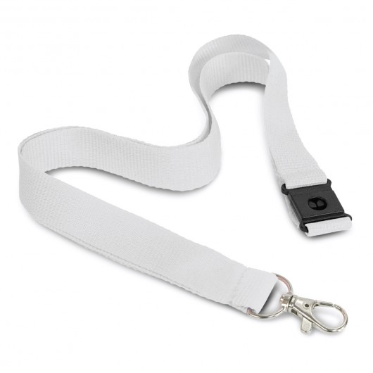 3D Logo Lanyards white